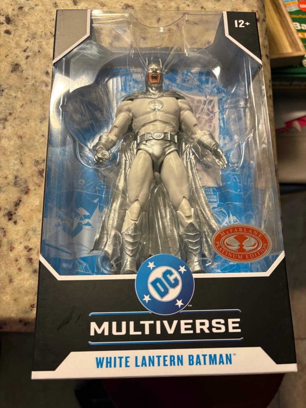 DC White and Silver Lantern Batman McFarlane Platinum Edition